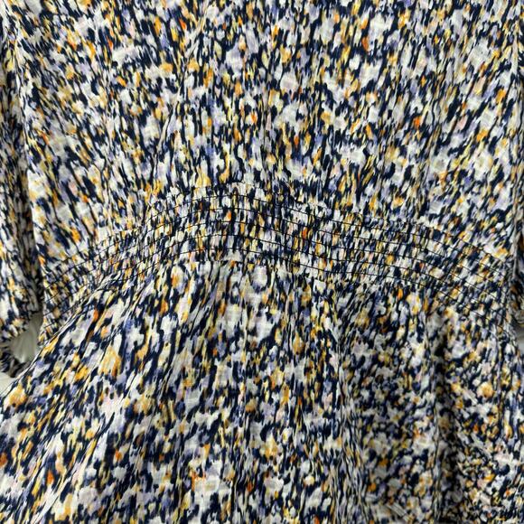 Time And Tru Smocked Elastic Waist V-Neck Bubble Sleeve Blouse Size XXXL - Picture 2 of 6